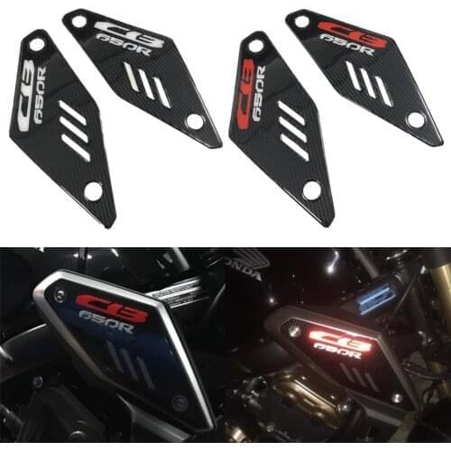 For Honda CB650R Body Side Cover Stickers Reflective font CB 650R 2019 2020 3D Carbon Fiber Pattern Protective Sticker Decals