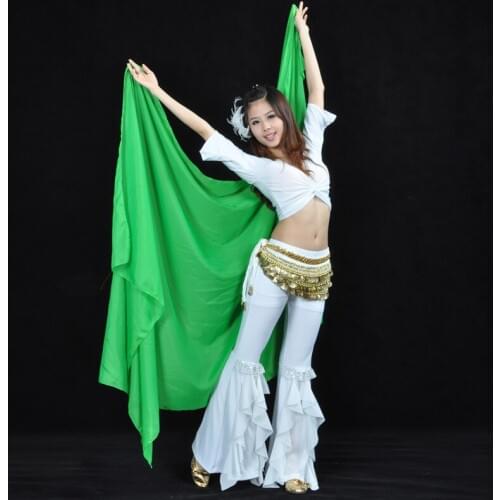 New Tribal Belly Dance Veil Chiffon Gold Sequins Trim Big Veil Shawl Wrap Scarf Shiny Soft Dancer Hen Night 12 Colors
