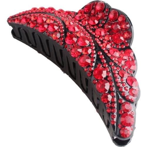 New Women Elegant Shining Big Hair Claws Crystal Hairpin Accessory Colorful Rhinestone Ladies Female Hair Clips Headwear