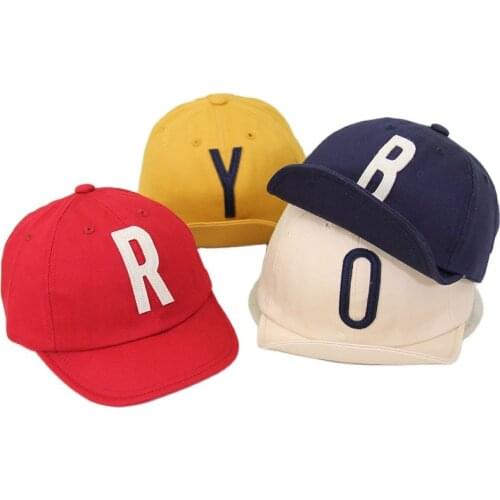Solid Color Letter Baby Cap Spring Summer Cotton Infant Boy Girl Baseball Cap Kids Casual Adjustable Sun Hat