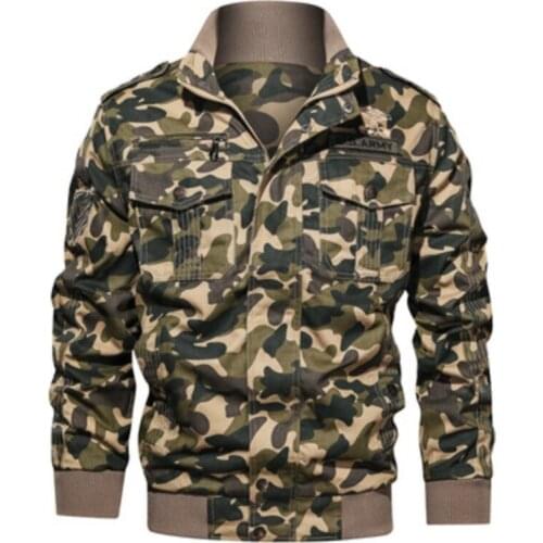 Autumn Mens Outdoor Army Military Hunting Tactical Flight Jacket Men Cotton Windbreaker Camouflage Bomber Jackets Plus Size 6XL