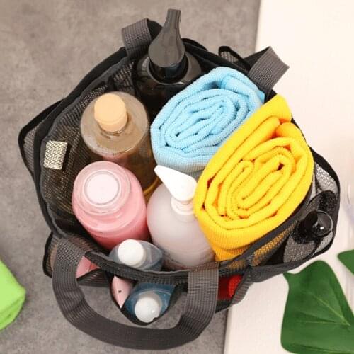 Mesh Shower Caddy Portable for College Dorm Large Bathroom Tote Bag Durable with 8 Pockets SCIE999