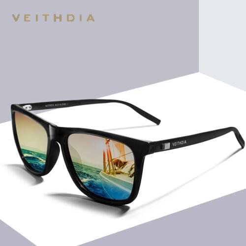 VEITHDIA Brand Unisex Retro Aluminum+TR90 Sunglasses Polarized Lens Vintage Eyewear Accessories Sun Glasses For Men/Women 6108
