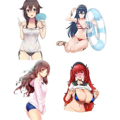 Three Ratels CDM271 HOT summer girls Refrigerator label home decoration decals Anime Car Sticker Vinyl PVC Decal