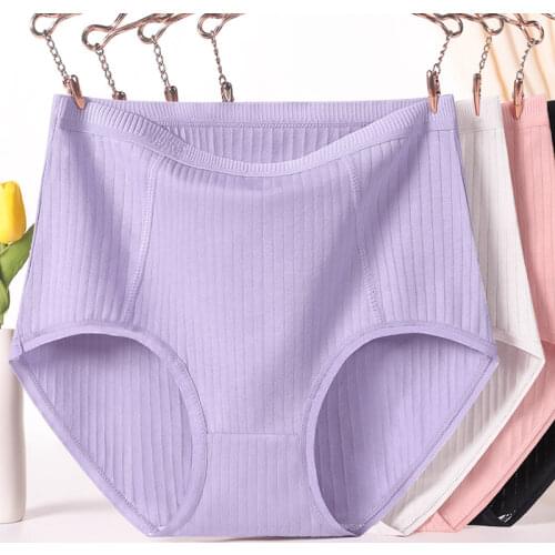 XL~6XL Womens Underwear Lingerie Plus Size Panties High Waist Cotton Briefs Underpants Breathable Briefs Soft Female Intimates