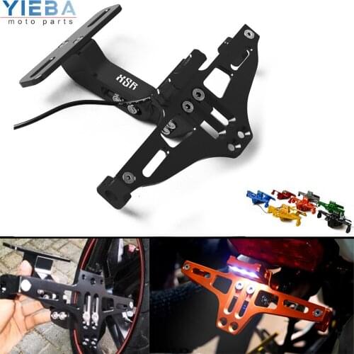 Motorcycle Parts Angle Rear License Plate Bracket with light Mount Holder For YAMAHA XSR700 SXR900 XSR155 XSR300 2019 2016 2017