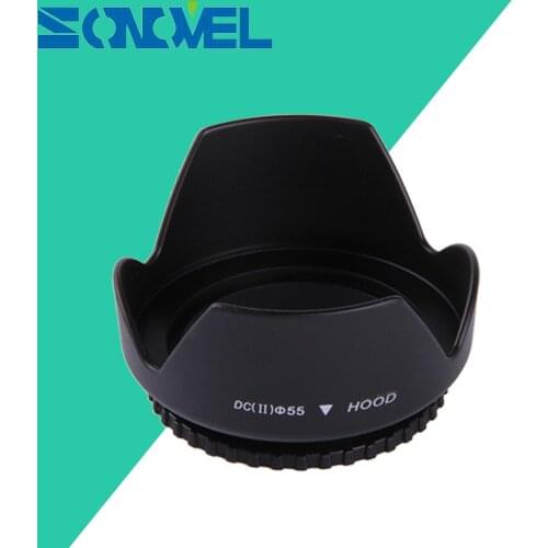 55mm Screw-In Flower Lens Hood For Nikon D5600 D5500 D5300 D5200 D7500 D3400 D3300 D810 D750 D500 D5 and Nikon AF-P 18-55mm lens