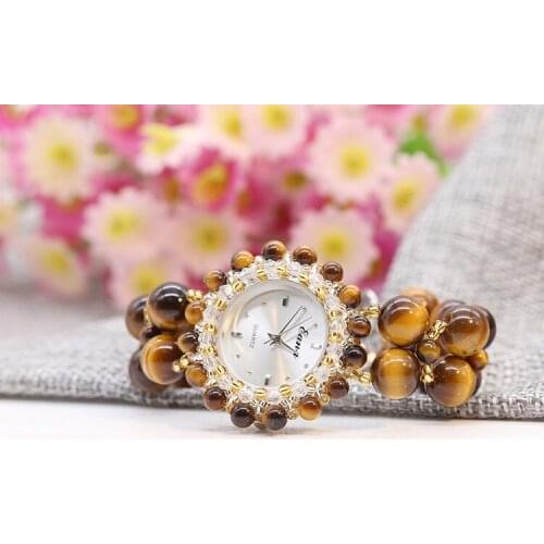 2019 Elegant Women Fashion New Arrival Round Dial Classic Retro Quartz Watch Lady Crystal Bracelet Watch