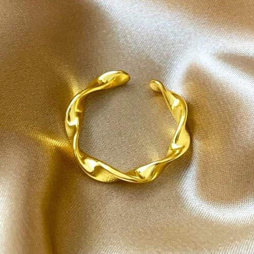 Fashion Personality Simplicity Vintage Wave 925 Sterling Silver Open Adjustable Gap Rings For Women Fashion Punk Style Ornaments