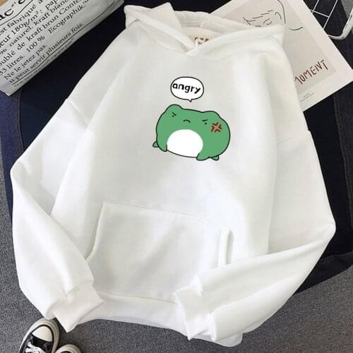 Winter Angry Frog Hoodies Unisex Student Cool Fashion Casual hoodie Print Hoodies Harajuku Hip Hop Hooded
