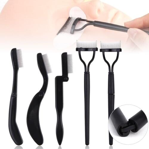 1/3pcs Eyelash Curler Lash Lift Comb Foldable Metal Lash Separator Mascara Applicator Curling Eyelashes Curve Makeup Tools