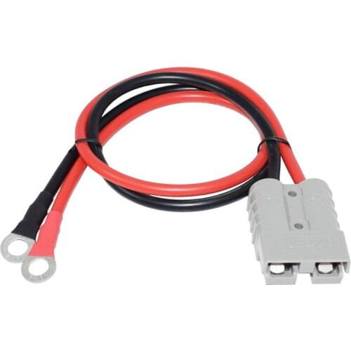 10AWG Battery Adapter Cable with O-Type Terminal and 50A Connector 0.5 1M