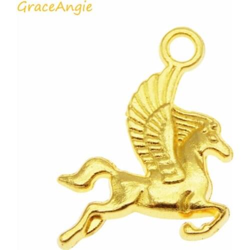 GraceAngie 20PCS Bees Charms Gold Alloy Pendant 21*16mm Bracelet Necklace DIY Accessories Gold Dangle Earrings Keychain Handmade