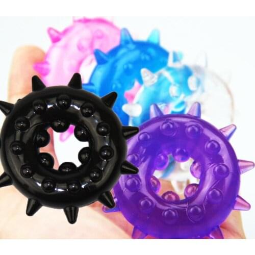 4PCS lasting Penis Ring Male Delaying Ejaculation dildo cage THORNY GSPot extender enhancement Cockring Chastity Sex Toys Men