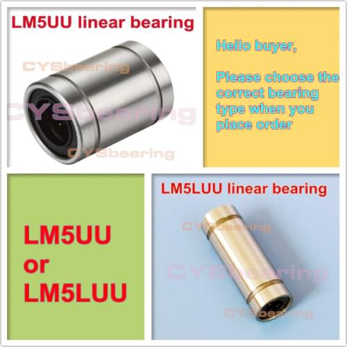 5mm LM5UU LM5LUU Elongated linear motion bearing 5X10X15mm 5mmx10mmx29mm