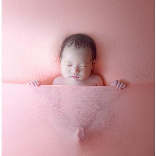 80x180cm Ruffle Stretch Fabric Wrap Baby Pink Posing Swaddle Blanket Newborn Stretch Knit Wrap Photography Props