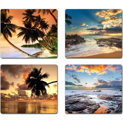 Beach Large Mouse pad PC Computer mat Non slip Cushion Square Thickness 2mm