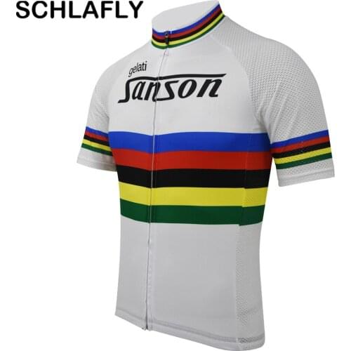 Champion Colored lines cycling jersey short sleeve summer bike wear jersey road jersey cycling clothing bicycle clothes schlafly