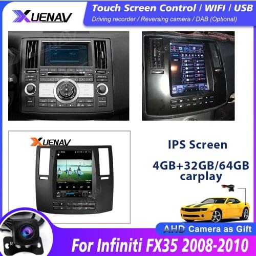 For Infiniti GPS navigation DVD player 2 Din For Infiniti FX35 2008 2009 2010Car radio tape recorder head unit multimedia player