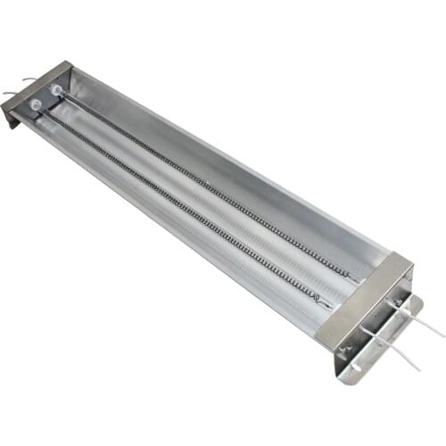 Fiber Twin Tube Infrared Lamp with Reflector Infrared heating lamp heater curing paint heating tube baking 400W-2000W Carbon