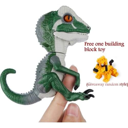 Fingertip Dinosaur Electronic Pet Interactive Toy Domesticated Raptor Bruce Finger Dinosaur Kids Xmas Gift Toys for Children