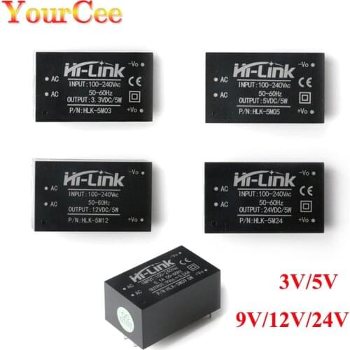 HLK-5M HLK-5M03 HLK-5M09 HLK-5M24 AC-DC 220V to 3V 5V 9V 12V 24V Power Supply Module AC to DC Step Down Buck Module Low Ripple