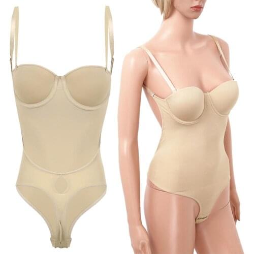 Body Shaper Women Shapewear Bodysuit Backless Adjustable Shoulder Straps Slimming Underwear Tummy Control Body Shaper Shapewear