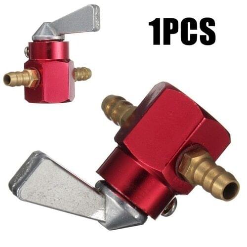 6mm On-Off Petrol Fuel Tap Petcock Valve Motorcycle Scooter ATV Red