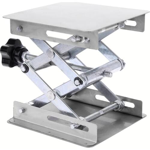 Laboratory Lifting Platform Stand Rack Scissor Jack Bench Lifter Table Lab 100x100mm Stainless Steel For Scientific Experiment