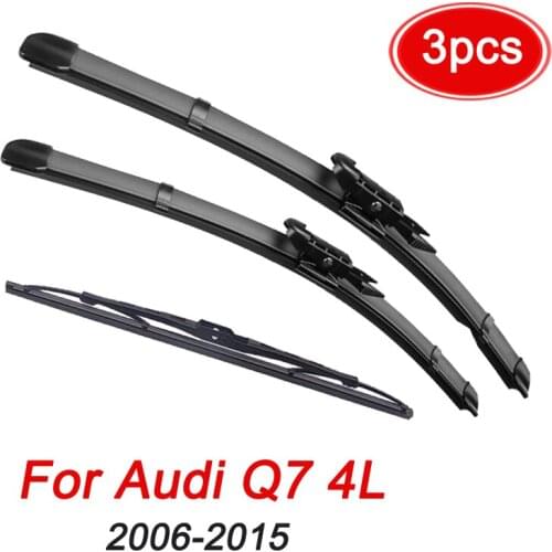 MIDOON Wiper Front Rear Wiper Blades Set For Audi Q7 4L 2006-2015 Windshield Windscreen Window 26"+26"+14"