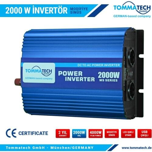 TOMMATECH 2000 W WATT 12 V / 220 VOLT MODIFIED SINE WAVE INVERTER