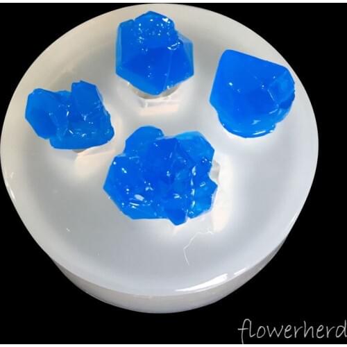 New Mirror Fondant Moulds Natural Crystal Druse Silicone Mold Clay Epoxy UV Glue Crafts Mold DIY Jewelry Tools Accessories