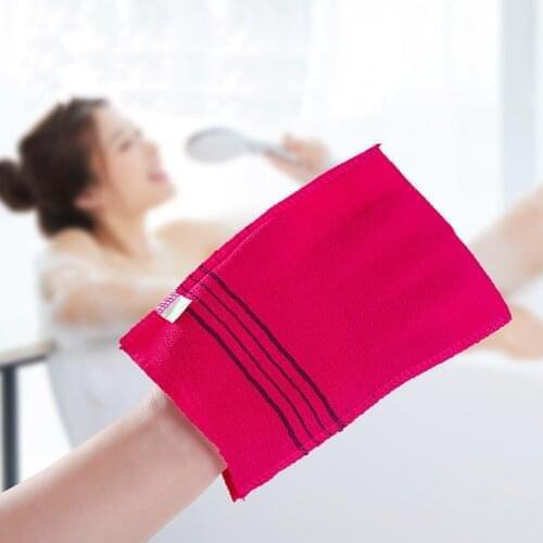 1/2 pcs Shower Spa Exfoliator Two-sided Bath Glove Body Cleaning Scrub Mitt Rub Dead Skin Removal Rubbing Brushes Bath Towels