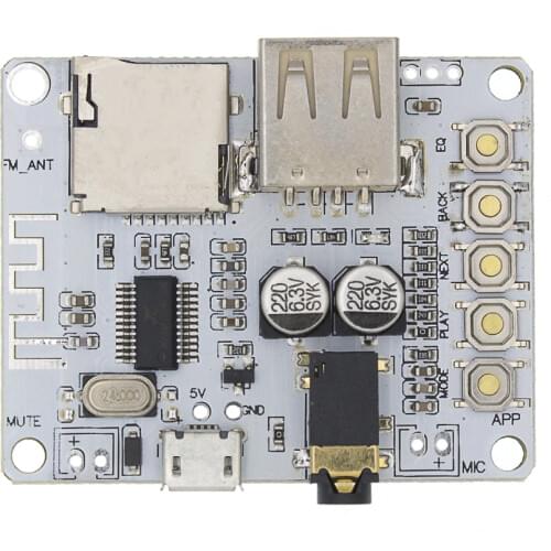 Bluetooth Audio Receiver board with USB TF card Slot decoding playback preamp output A7-004 5V 2.1 Wireless Stereo Music Module