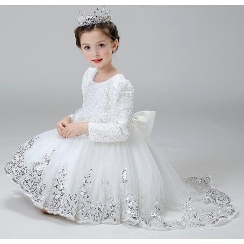 Elegant Dresses For Girls 3 4 5 6 7 8 9 10 11 12 13y Girl Princess Dress Party Formal Birthday Wedding Long Sleeve Evening Dress