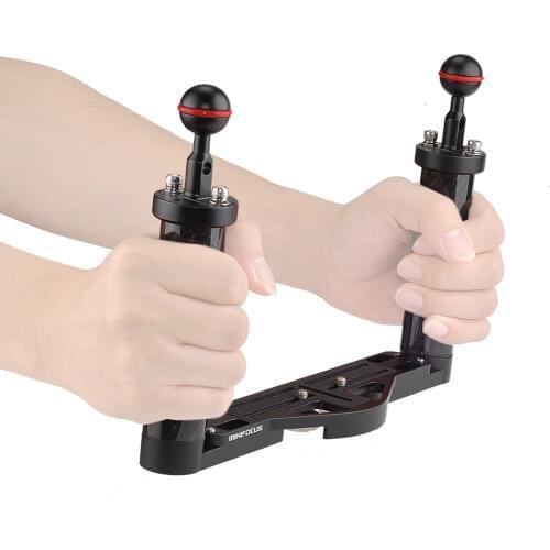 Diving Carbon Fiber Dual Ball Floating Arm Handle Tray Grip for Buoyancy Underwater Camera Housing Case Bracket Float System