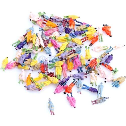 Popular 1:87 Building Layout Model People HO Scale Painted Figure Passenger 100X