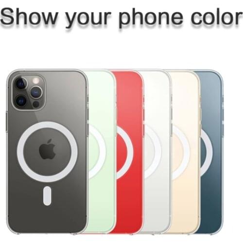 1:1 Official Website Transparent For IPhone 12 12 Pro Max Clear Cover For IPhone12 Mini 12 Pro Max Magnetic Case With Animation
