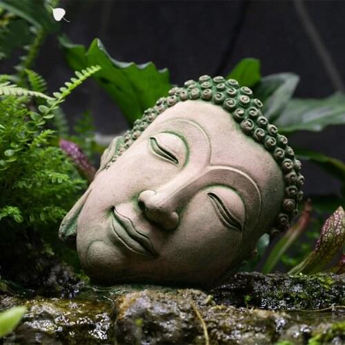 Crafts Sand Sculpture Buddha Statue Town House Zen Statue Decoration Ornaments Garden Landscape Home Accessories