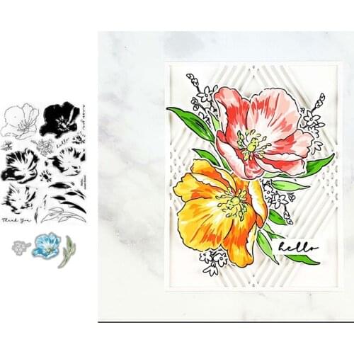 Christmas Fresh Bloom Cutting Dies And Stamps Scrapbook Diary Decoration Embossing Template DIY Greeting Card Handmade 2021 New