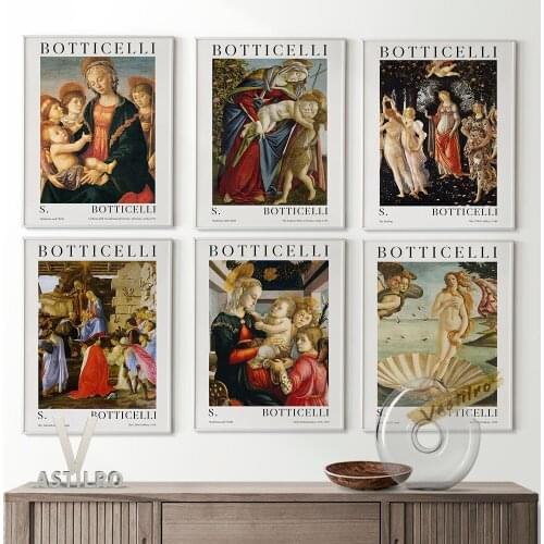 Sandro Botticelli Primavera Italian Renaissance Fine Art Prints Retro Poster Classical Mythology Wall Decor Canvas Painting Gift