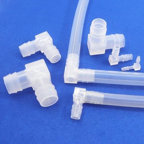 5~50pcs 2.4~20mm PP Elbow Connectors Aquarium Tank Fittings Air Pump Aerator Pagoda Joint Garden Irrigation Medical Hose Joints