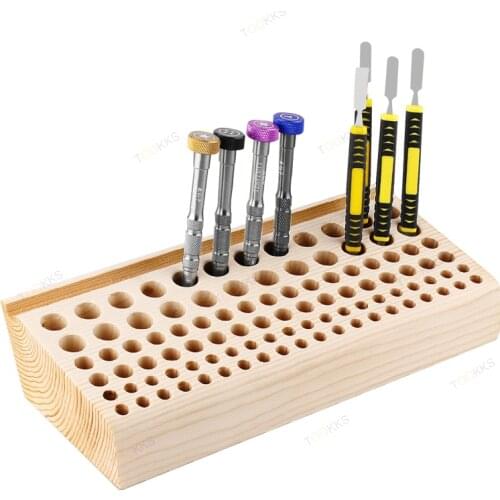 Log Long/Short Screwdriver Storage Rack 98 Slots/46 Slots Big Space For Screwdrivers/Tweezers Placement Make Desktop Clean Tidy