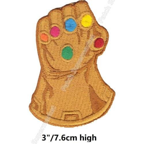 Thanos Gauntlet Patches With Infinity Stones Infinity War Thor Embroidered LOGO Iron for clothing