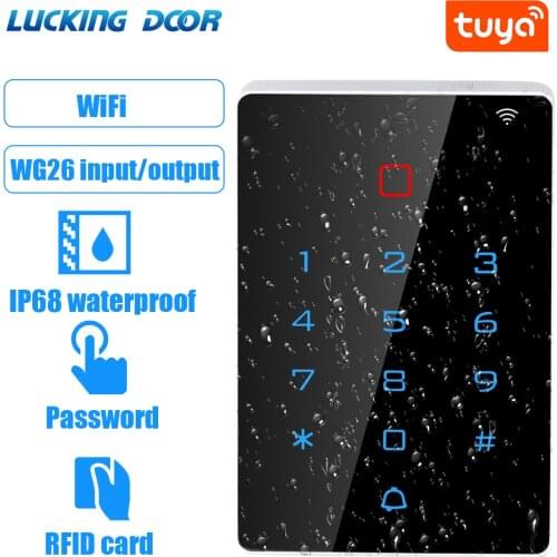 IP68 Waterproof WIFI Tuya Standalone Keypad 125KHZ Card Door Entry Access Controller Smart Door Lock Door Access Control System
