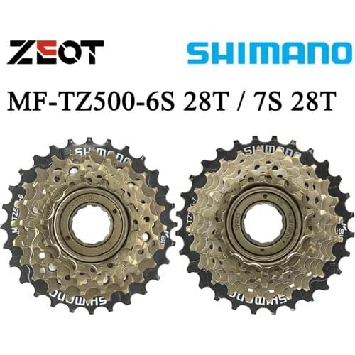 Shimano Bicycles Freewheel MF-TZ500-6 / MF-TZ500-7 Speed Cassette Freewheel 14-28T For MTB Road Cycling Bike Update From TZ21