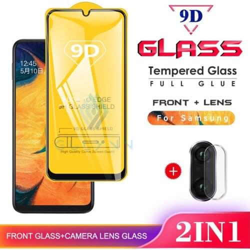 2-in-1 Camera Tempered Glass For M30 A50S A70S Glass Screen Protector On The For Samsung A30 A20 A10 A60 A40 A70 S A51 A71Film