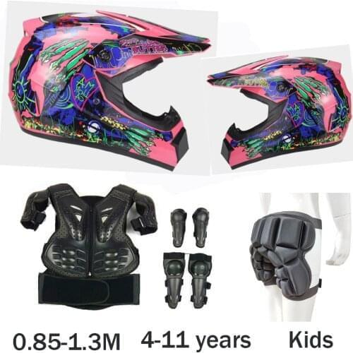 Child Body Protect Armor Motocross Cycling DH MX BMX MTB Vest armor Knee Elbow Guard Kids Protective gear