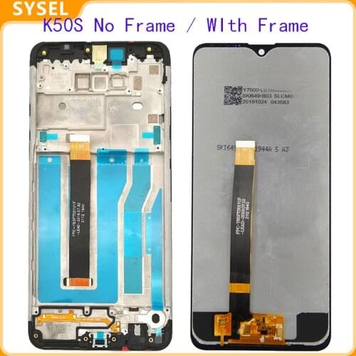 6.5 "For LG K50S LCD Display Touch Screen Digitizer MOUNT With Frame Assembly K50S LM-X540 LMX540HM Display Screen