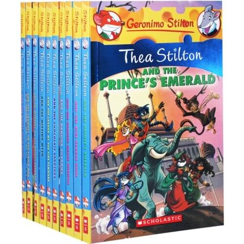 10 Books Geronimo Stilton Thea Stilton 11-20 Picture Story Book Kids English Bridge Chapter Comic Book 5+ years